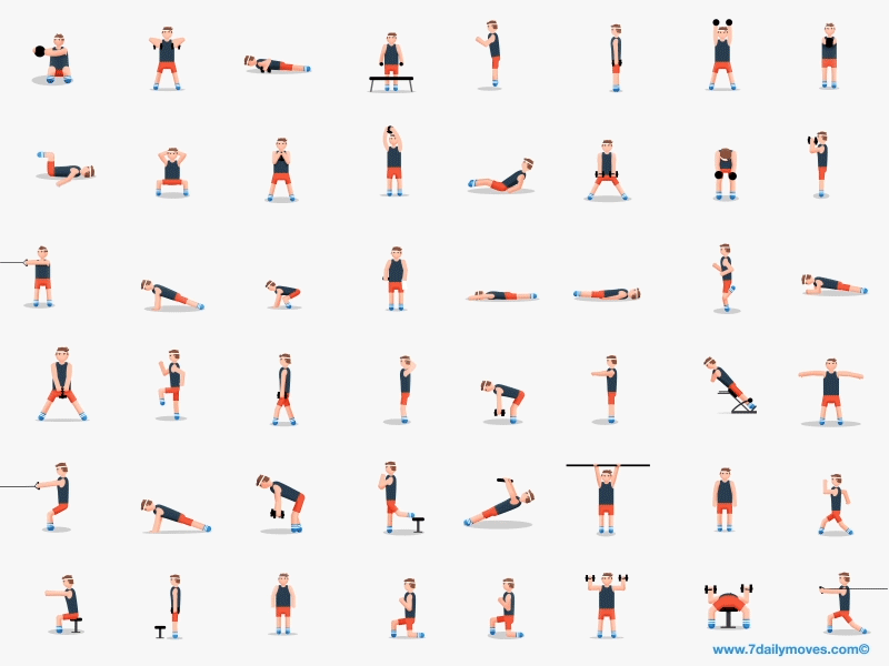 48 Exercises by 7DailyMoves